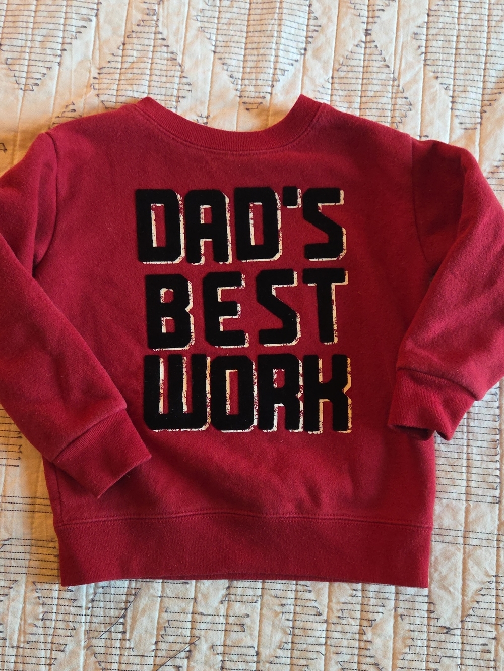 Garanimals Red "Dad's Best Work" Pullover Sweatshirt